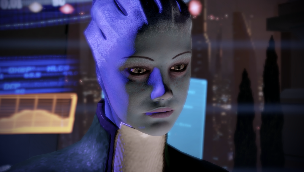 Liara in ihrem Büro in Mass Effect 2